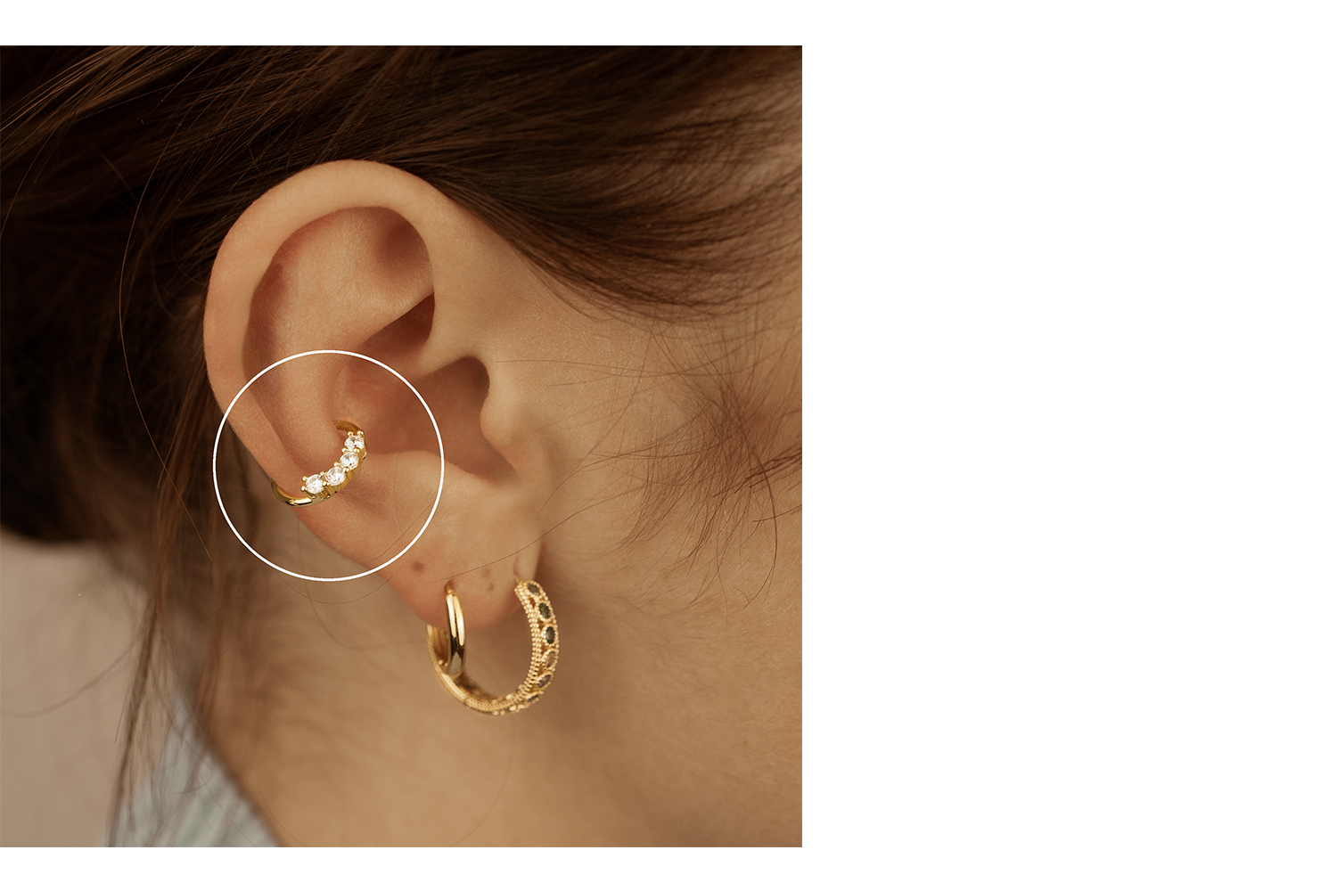 Divinea Saphir - piercing d'oreille conch bijoux main image 1