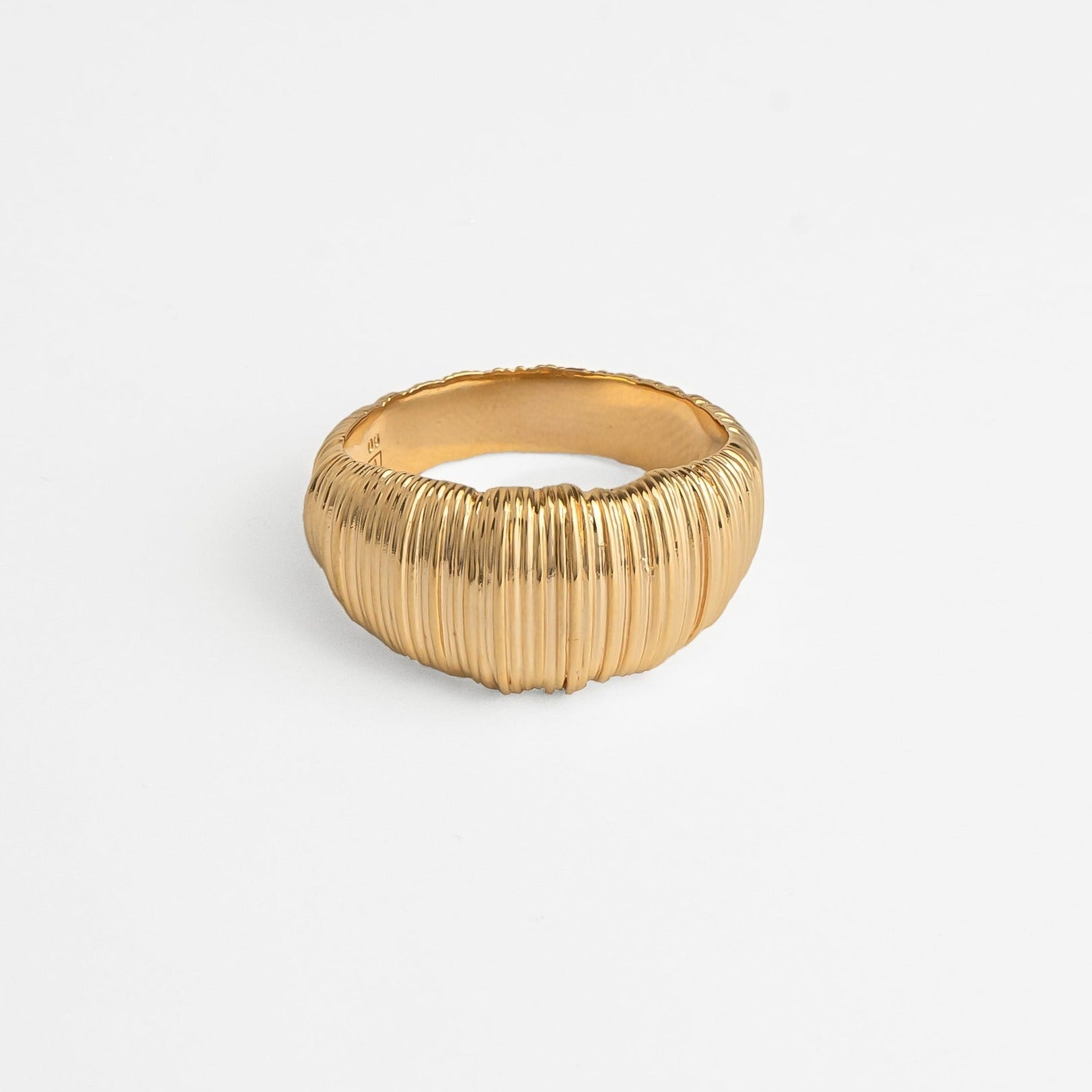 Bague femme plaqué or épaisse