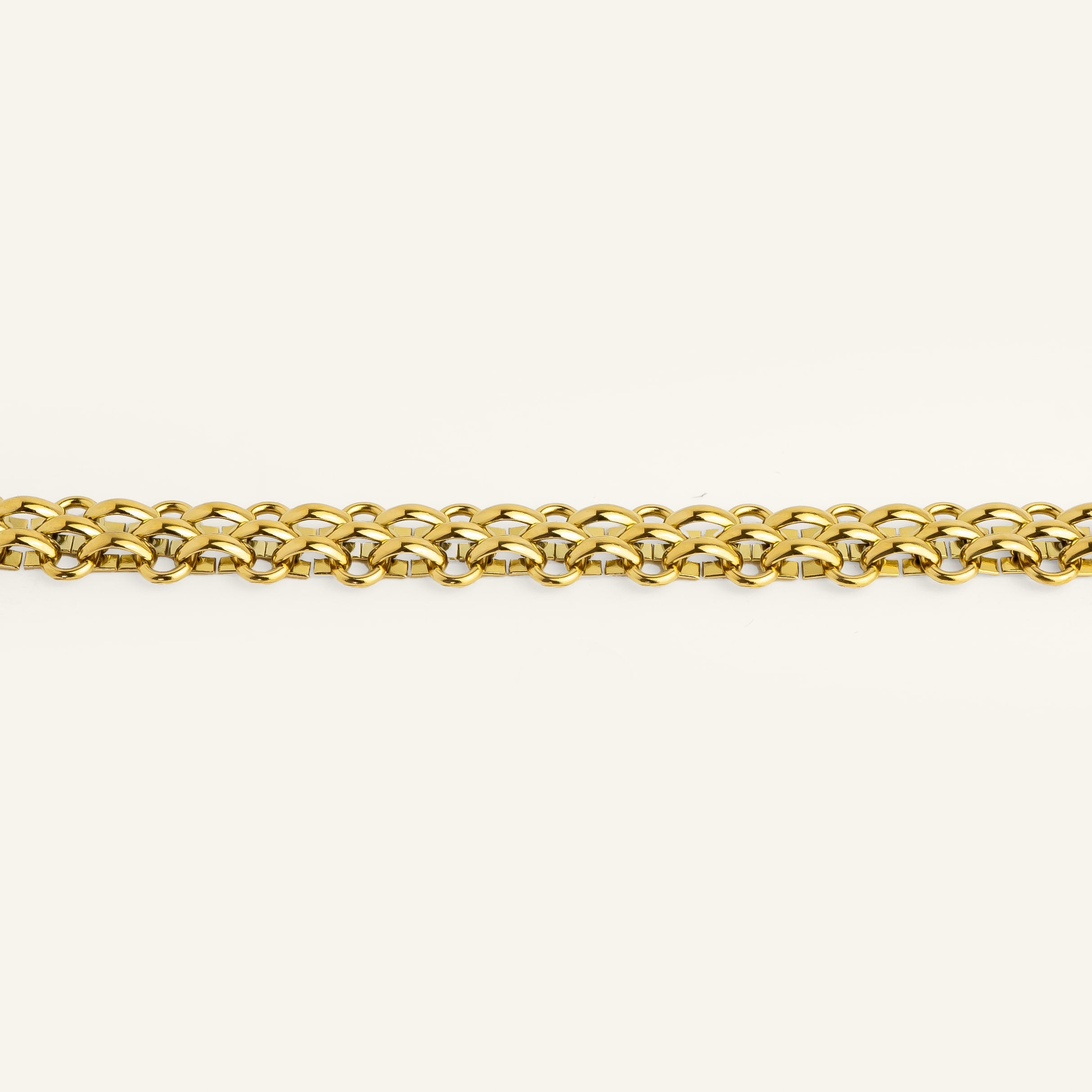 Bracelet chaîne acier inoxydable doré