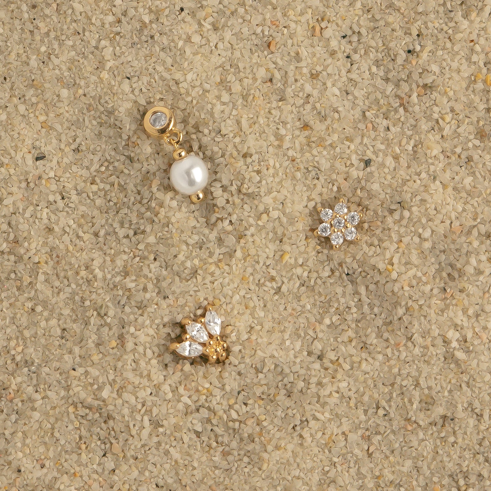 Boucle Fleur Mia - blanc