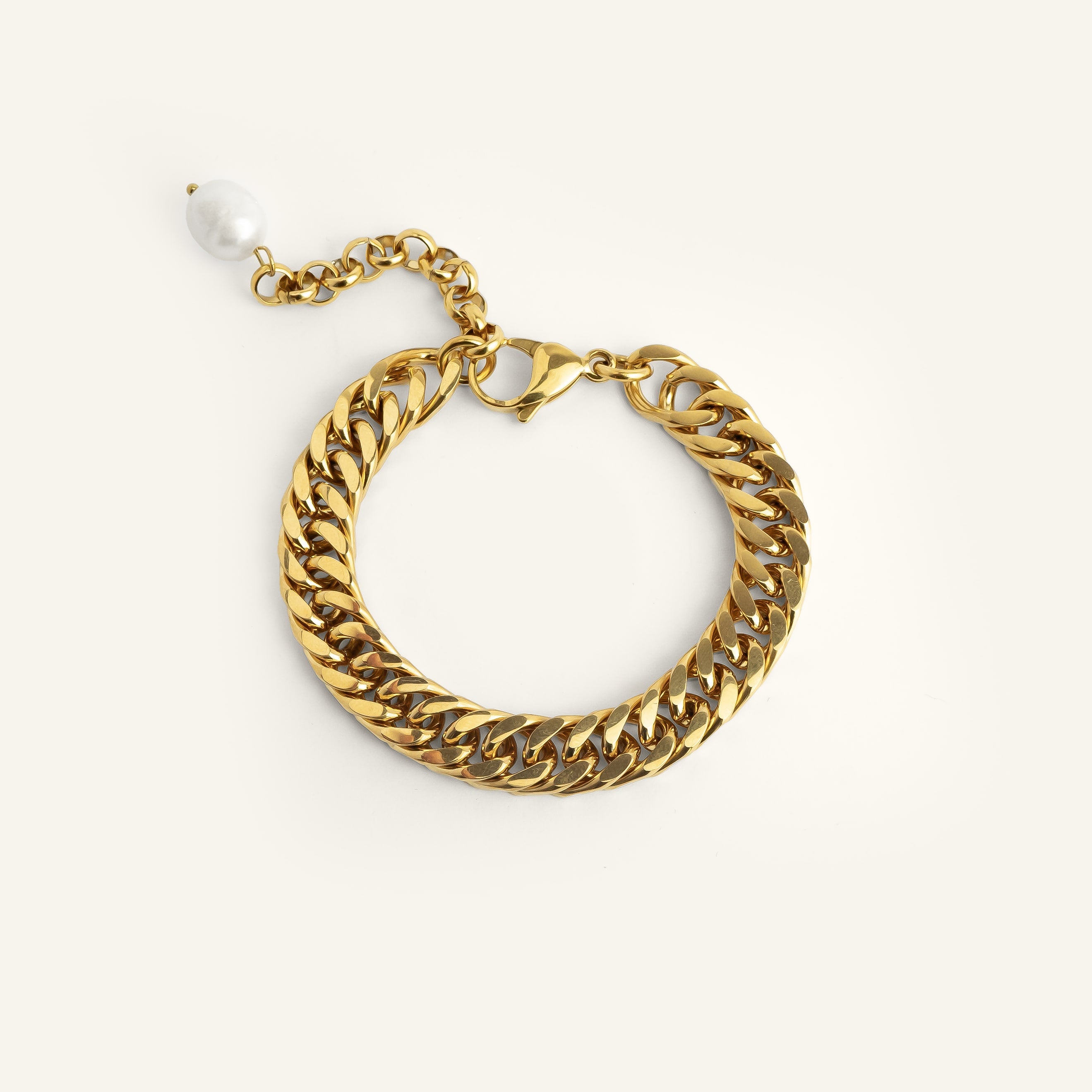 Bracelet acier inoxydable doré