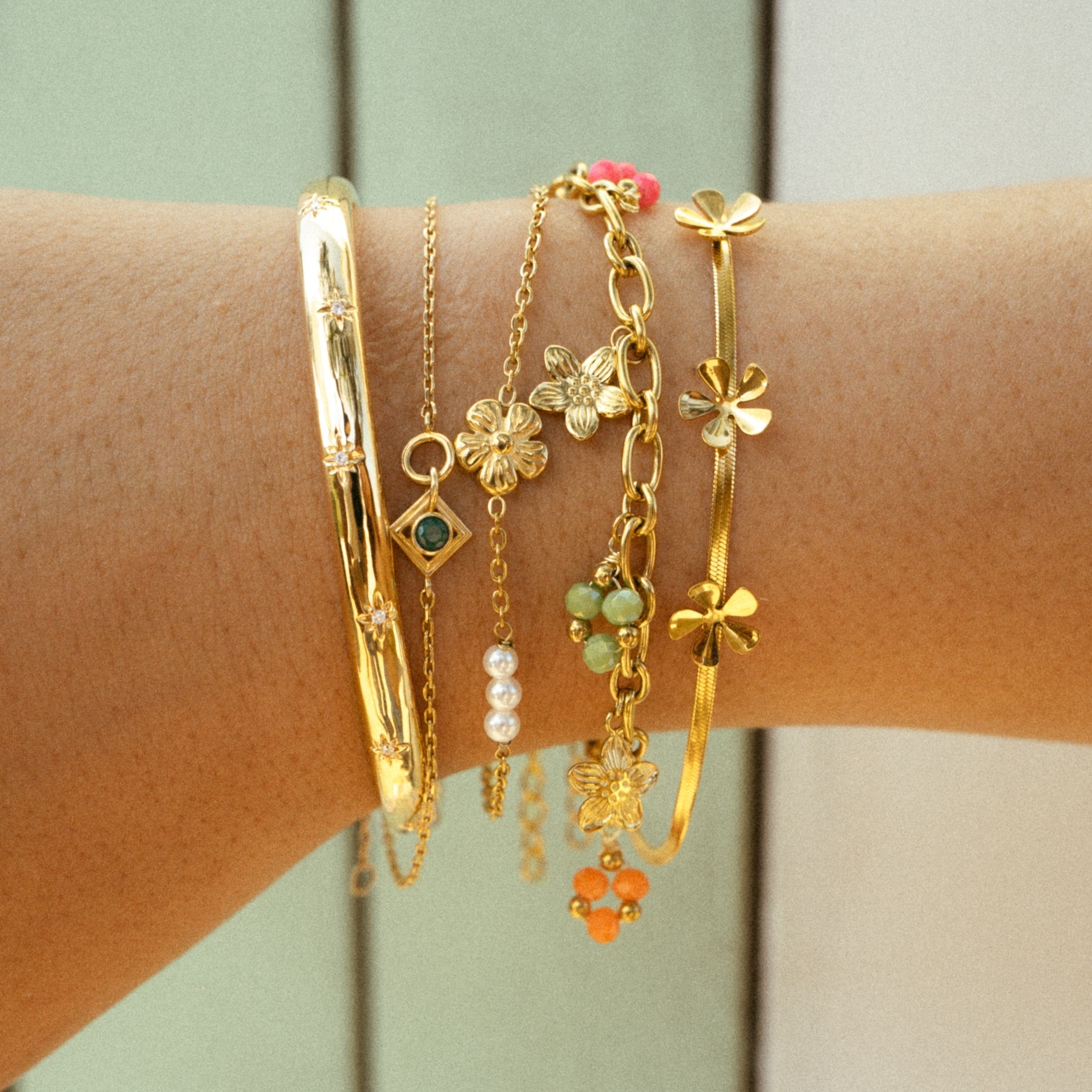 Composition de bracelets femme acier inoxydable