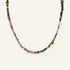 Collier unisexe de pierres naturelles plaqué or