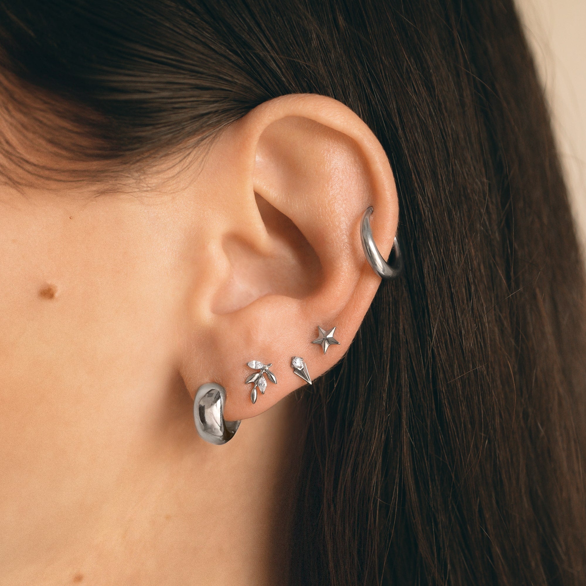 Caesar titanium piercing