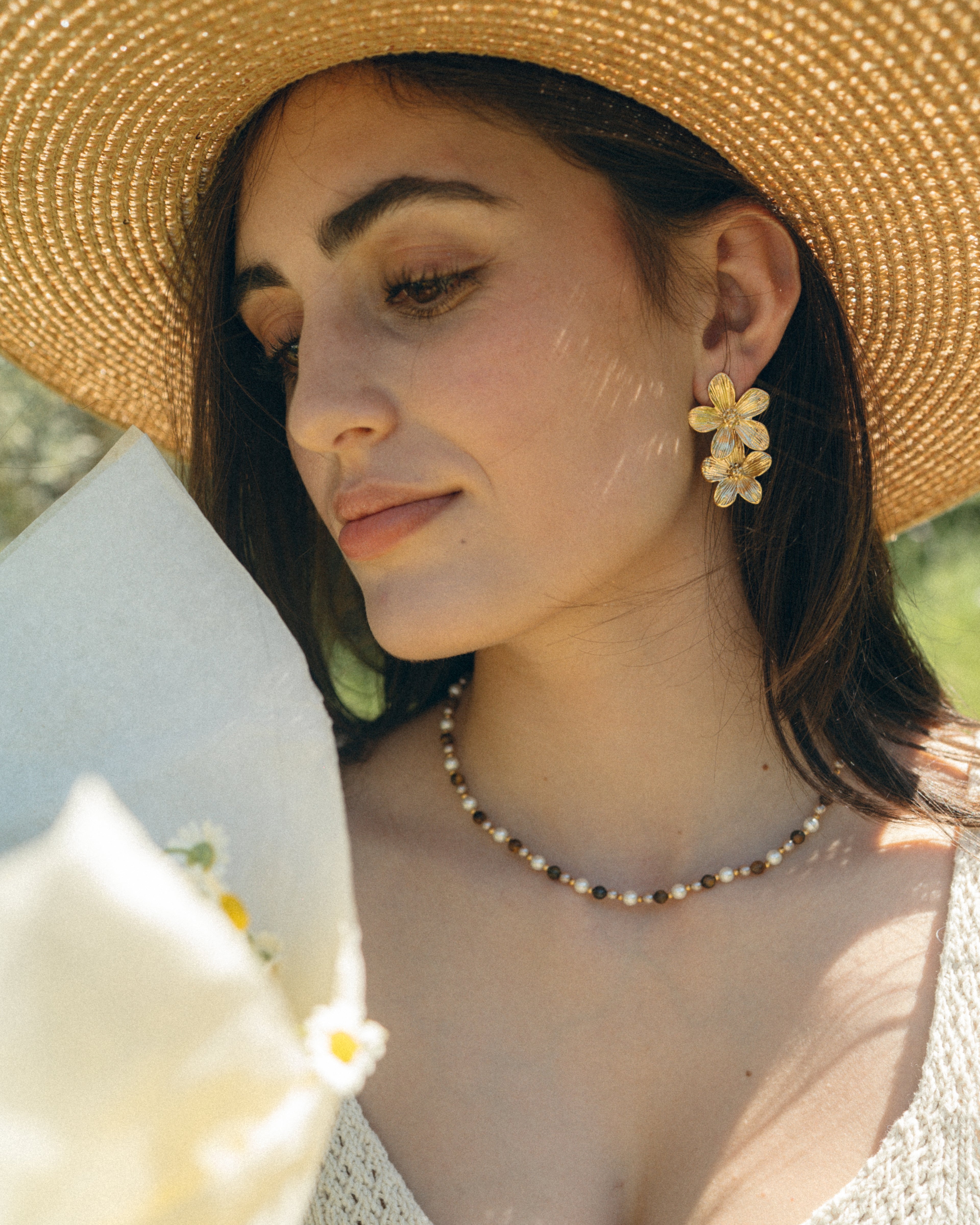 Boucles fleur Jasmy