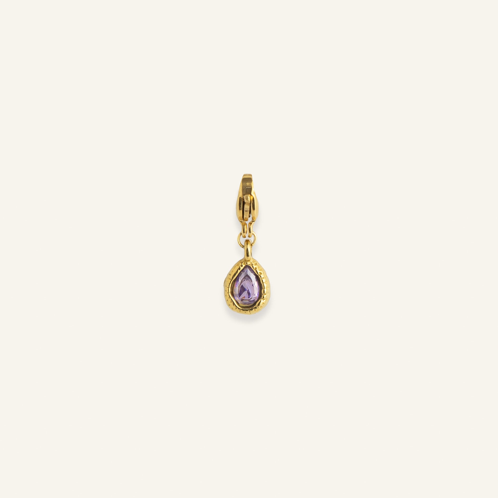 Charms goutte pierre colorée acier inoxydable pour collier à composer