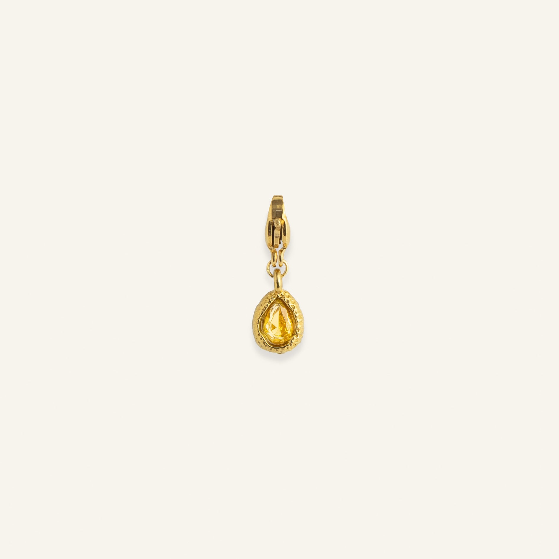 Charms goutte pierre colorée acier inoxydable pour collier à composer