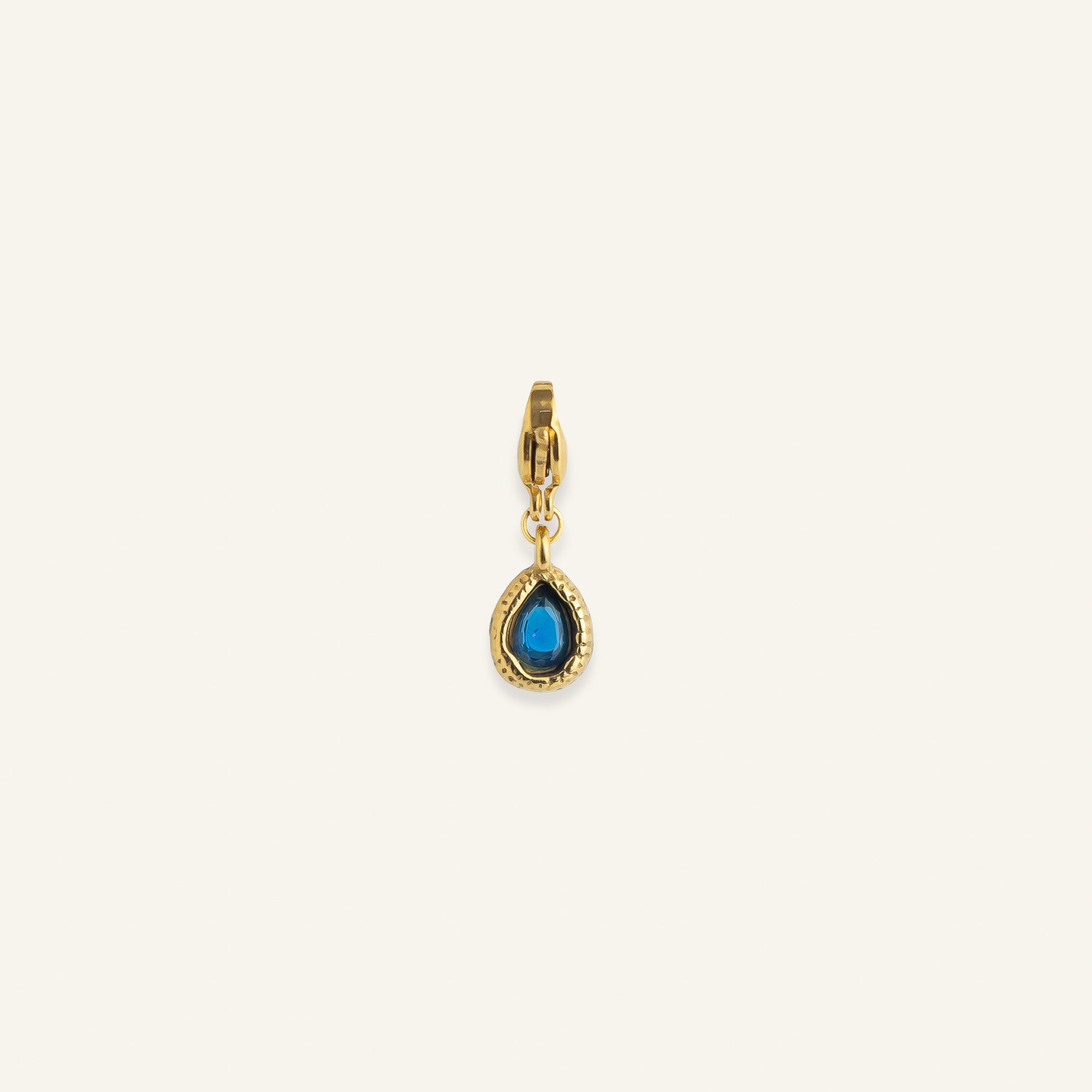Charms goutte pierre colorée acier inoxydable pour collier à composer