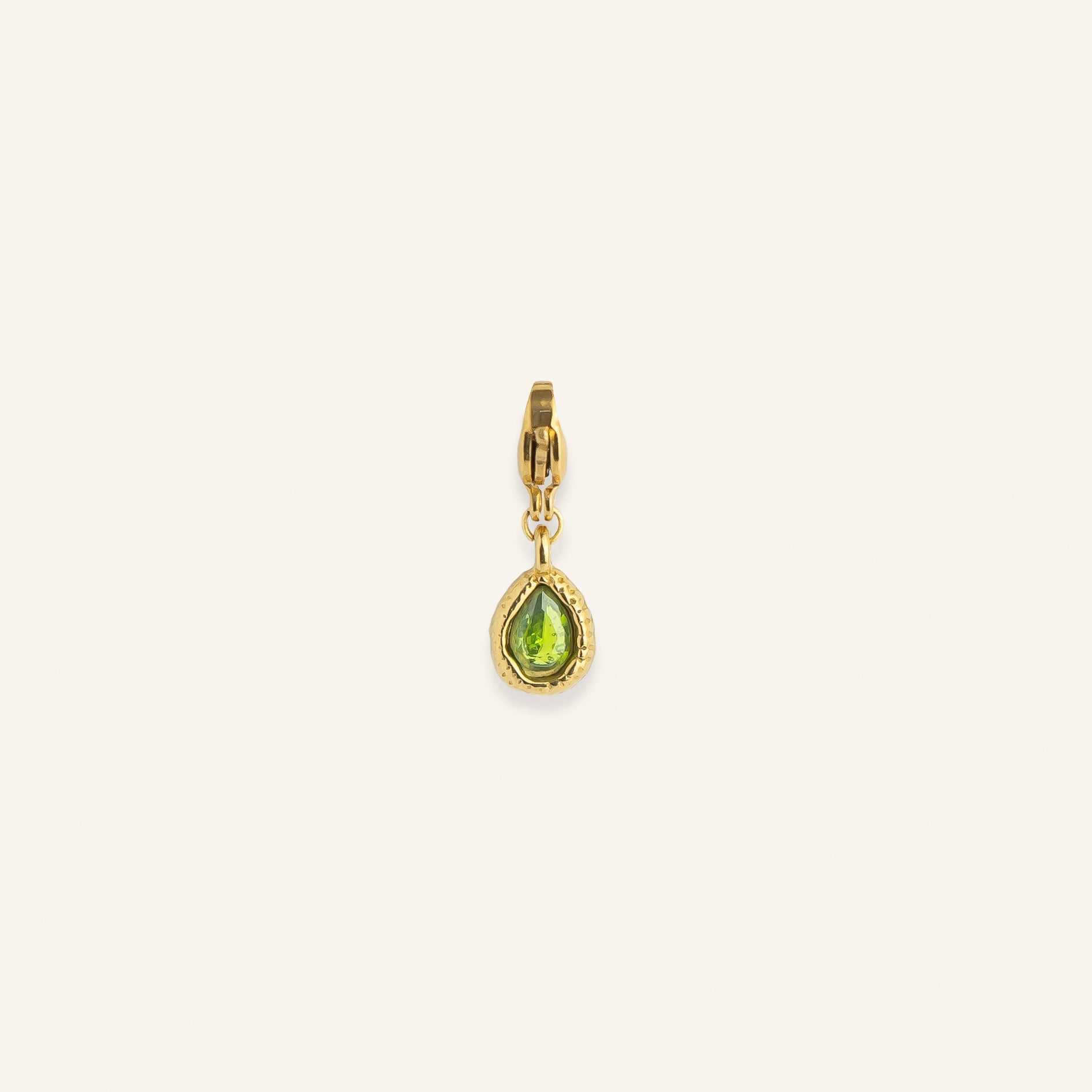 Charms goutte pierre colorée acier inoxydable pour collier à composer