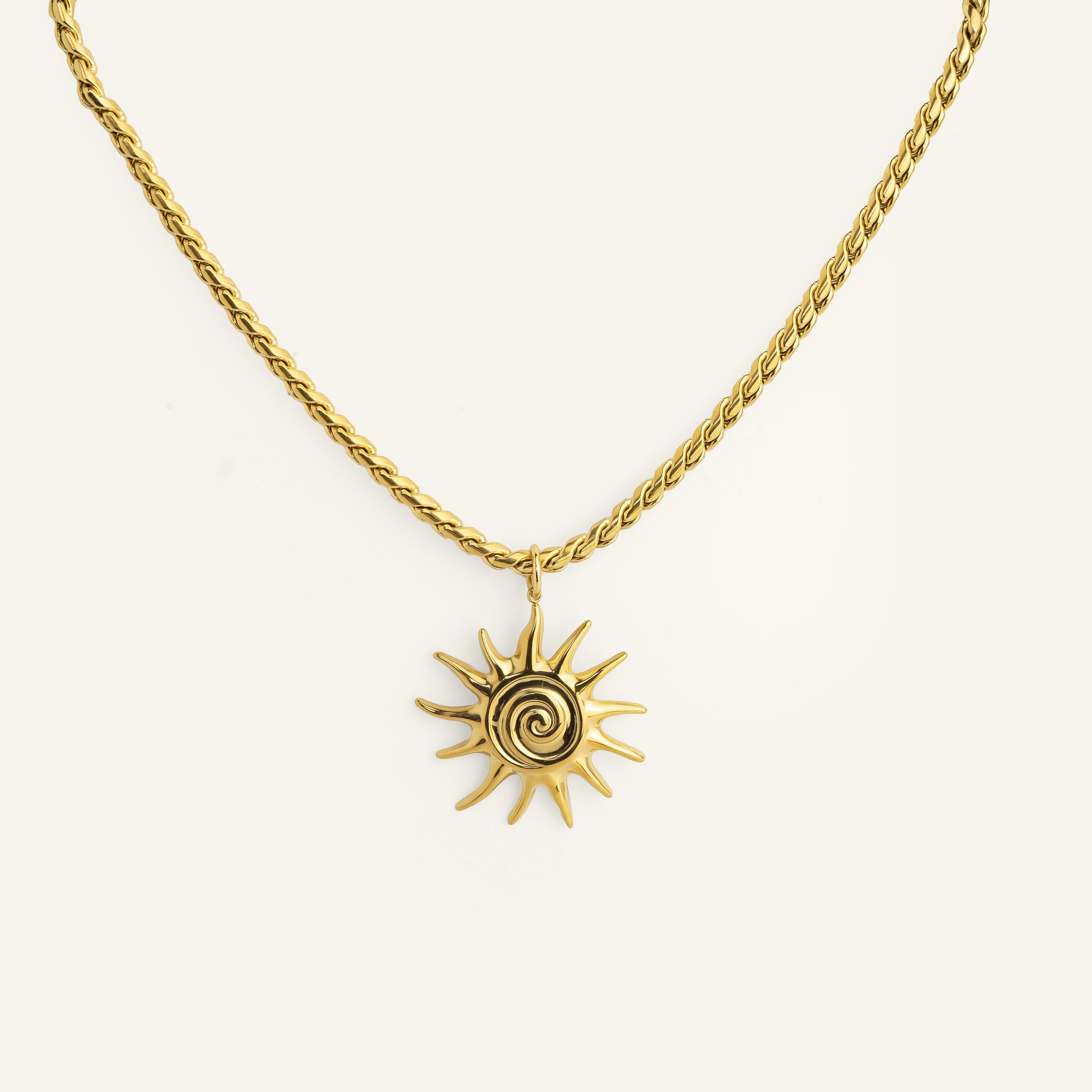 Collier soleil acier inoxydable chocker