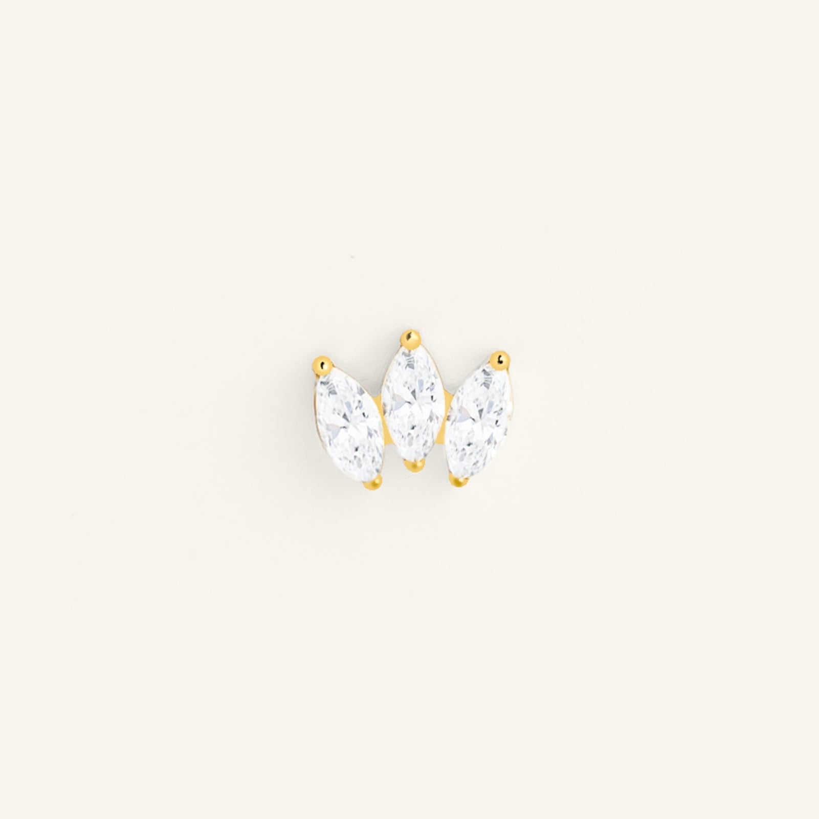 Piercing titane doré