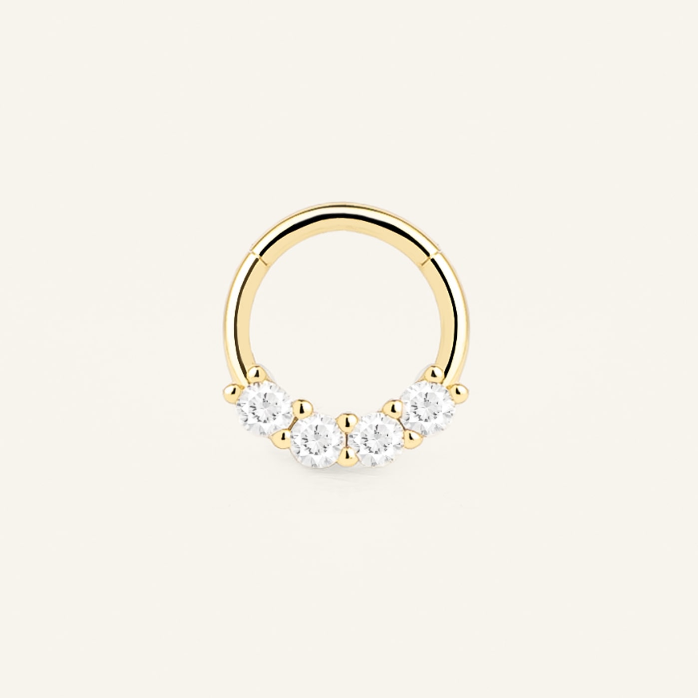 Piercing anneau acier inoxydable doré