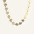 Collier fleur acier inoxydable doré