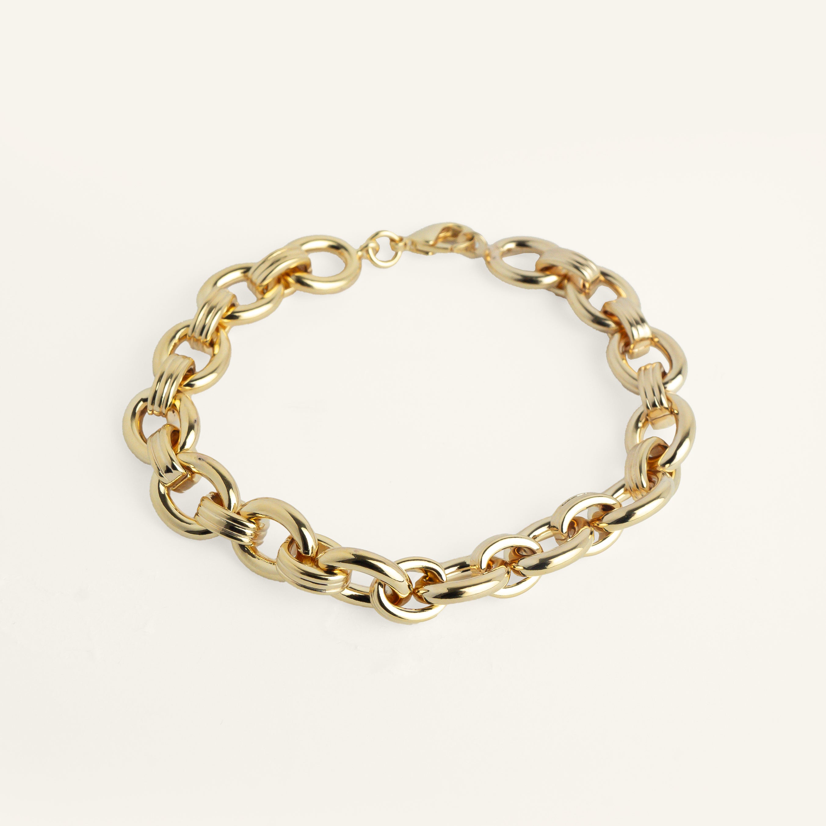 Gros Bracelet chaîne plaqué or