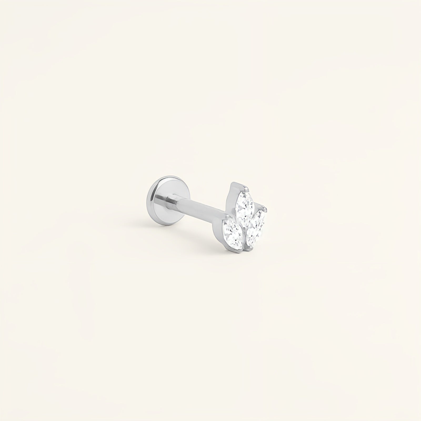 Piercing titane argenté