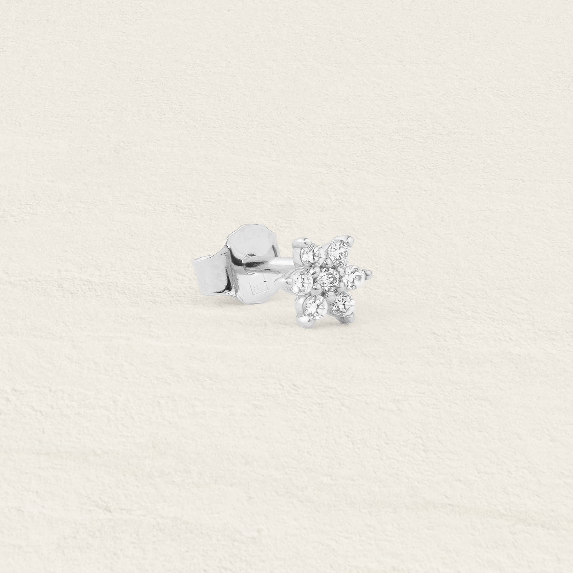 Boucle Fleur Mia - blanc