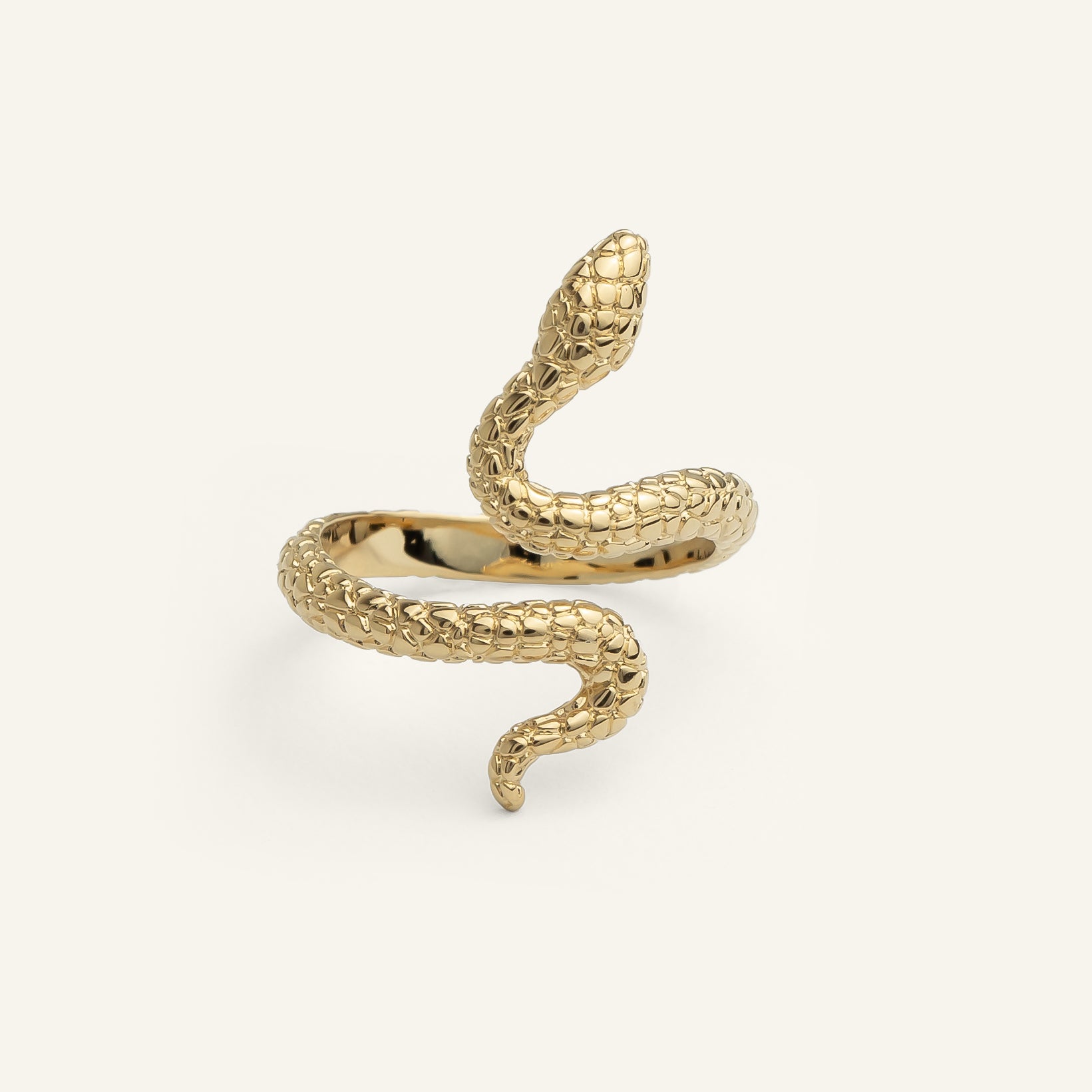 Bague serpent femme plaqué or