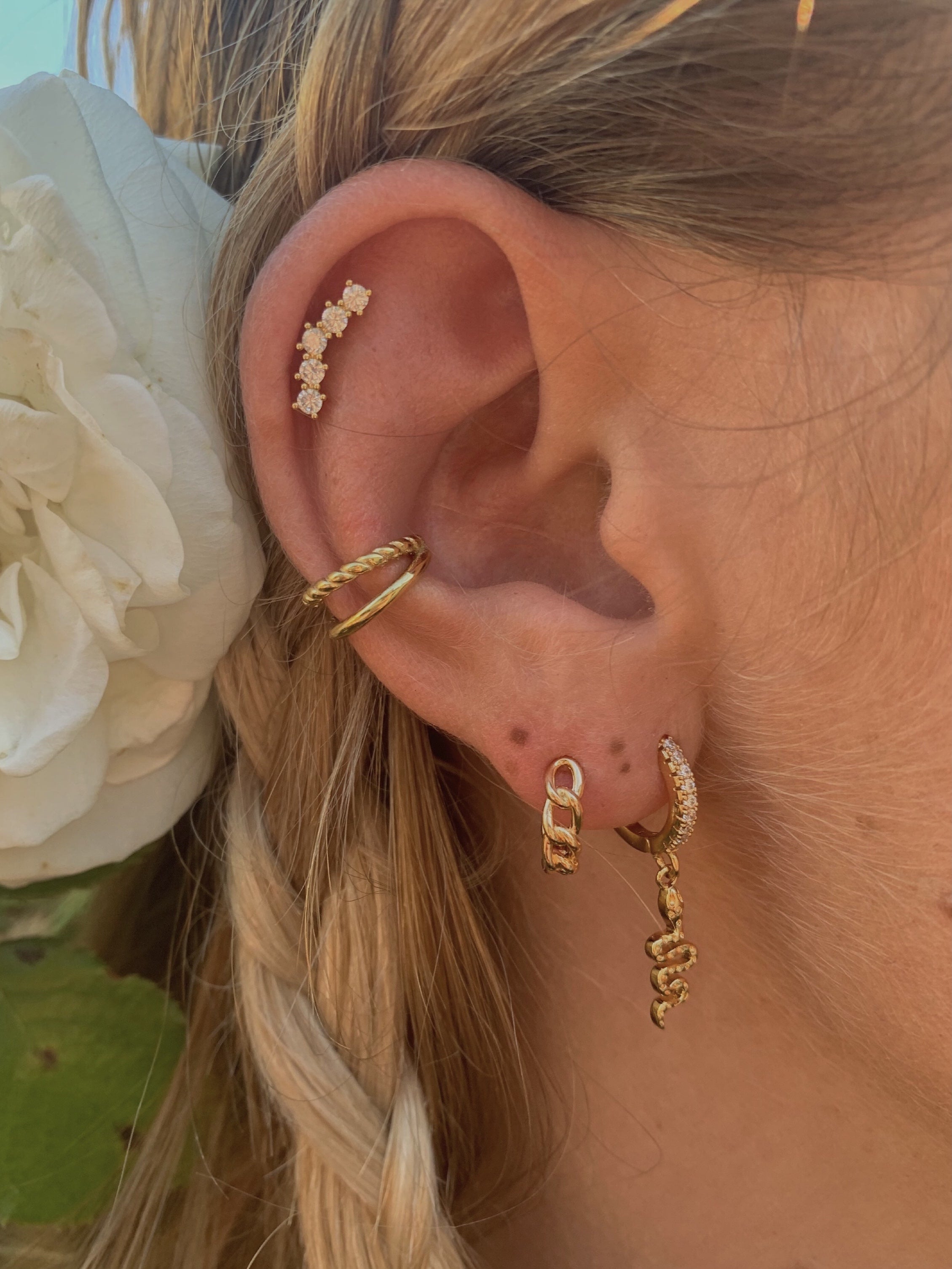 Piercing Anastasia - oro/circonita