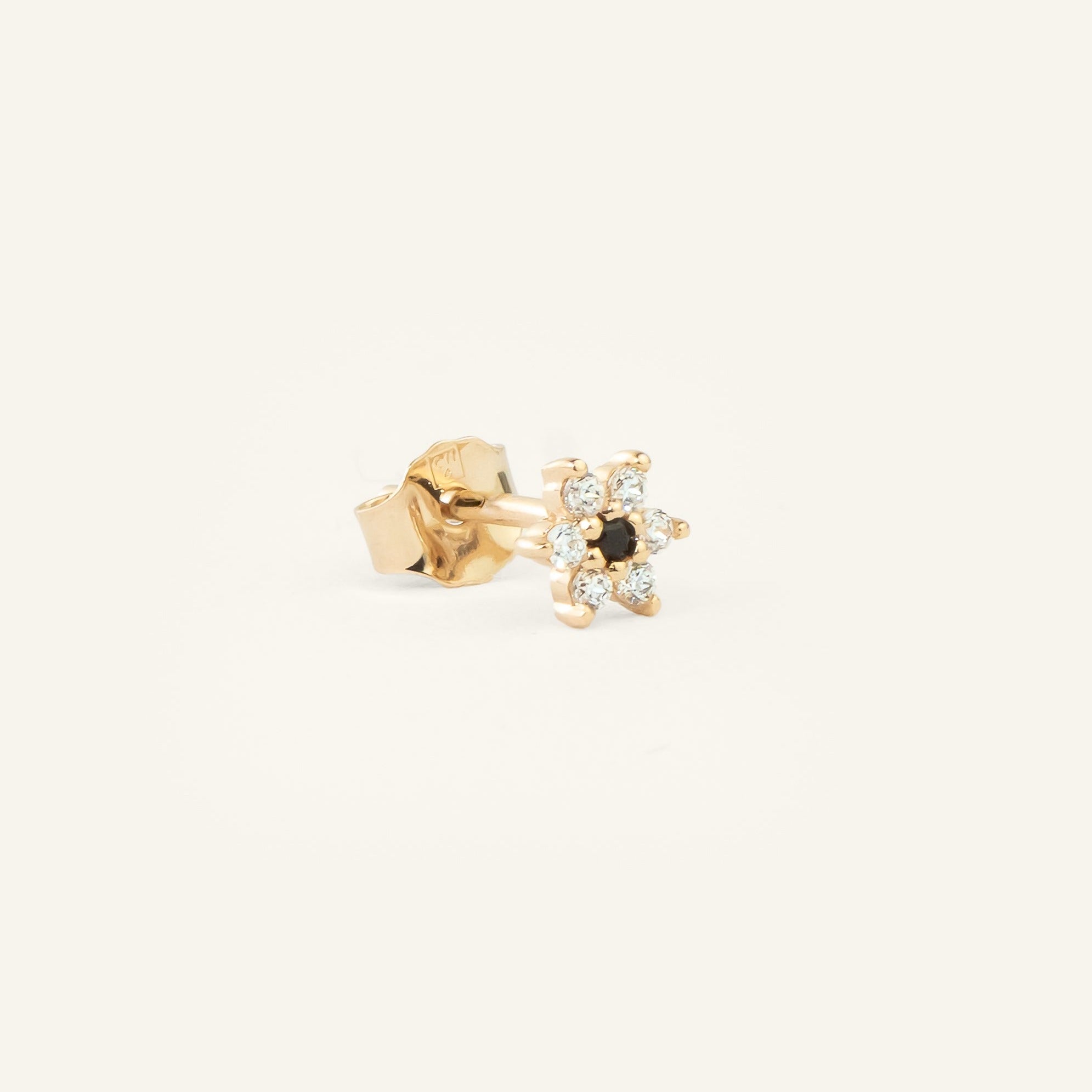 Boucle Fleur Mia - Noir