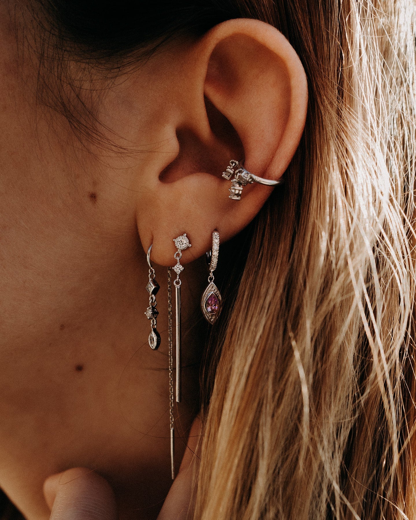 Boucles d’oreilles pendantes Cléïa