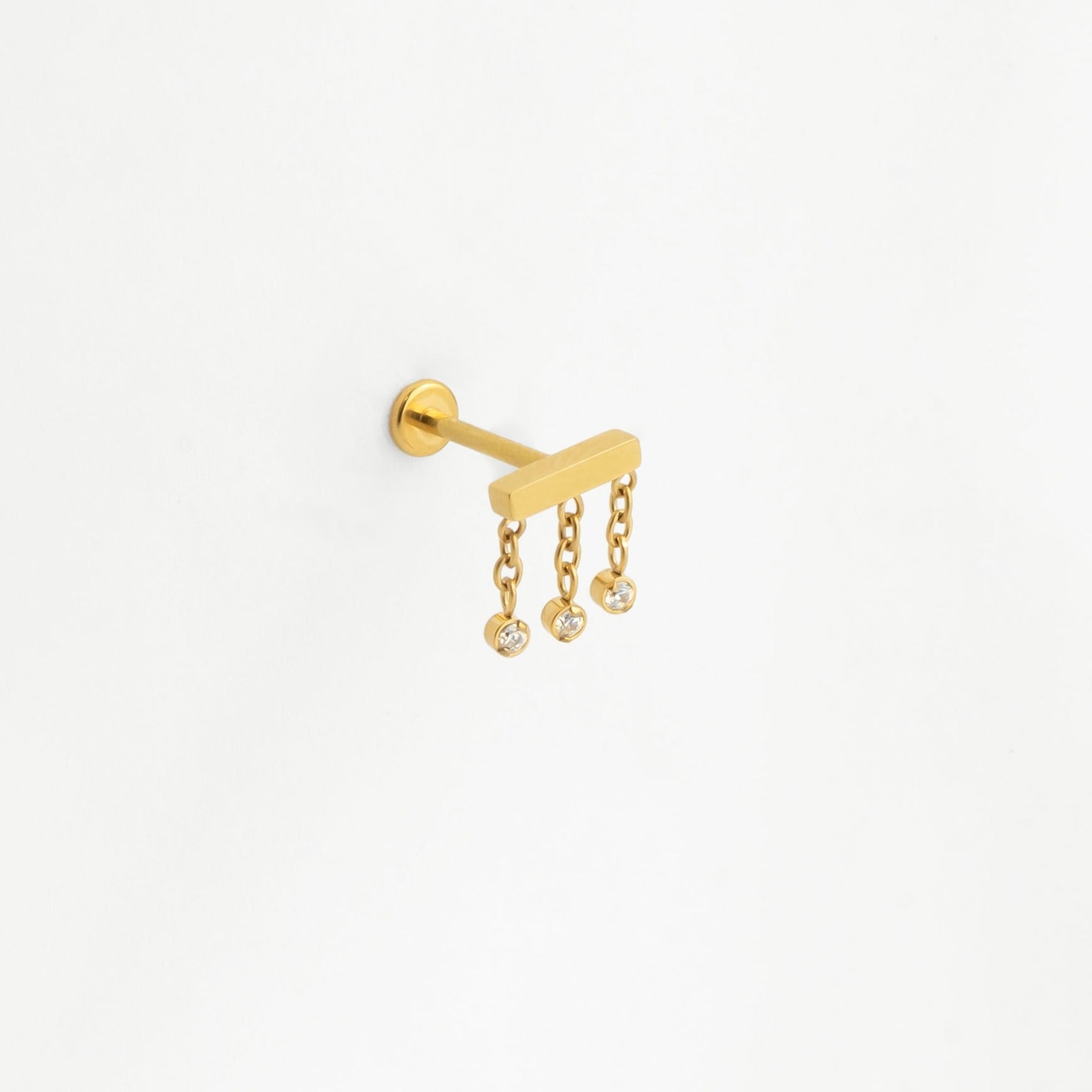 Piercing titane doré