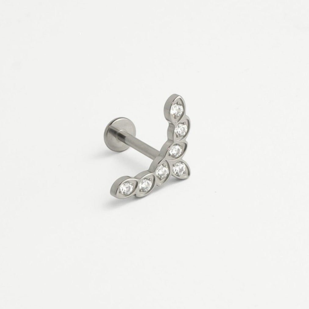 Piercing titane argenté