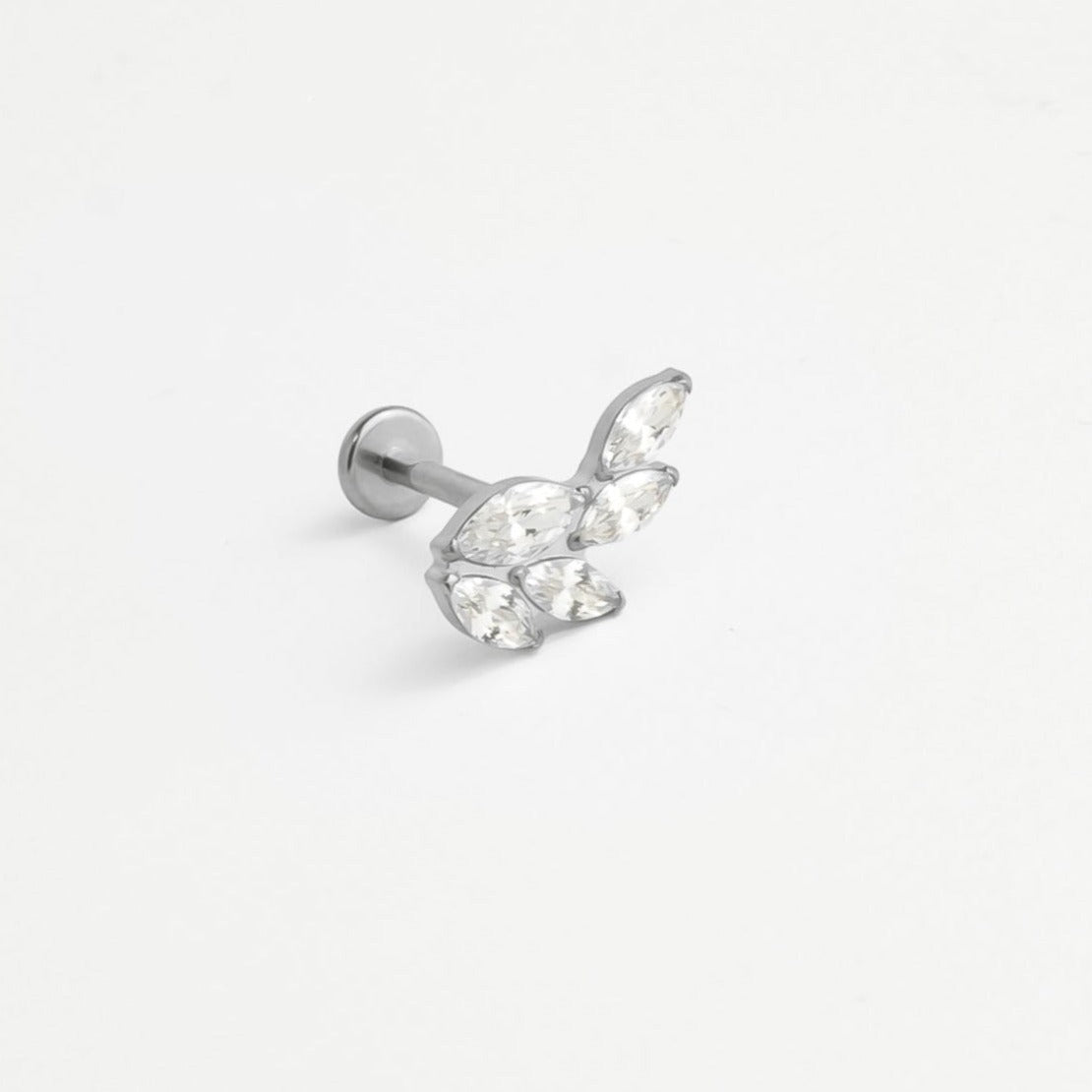 Piercing titane argenté