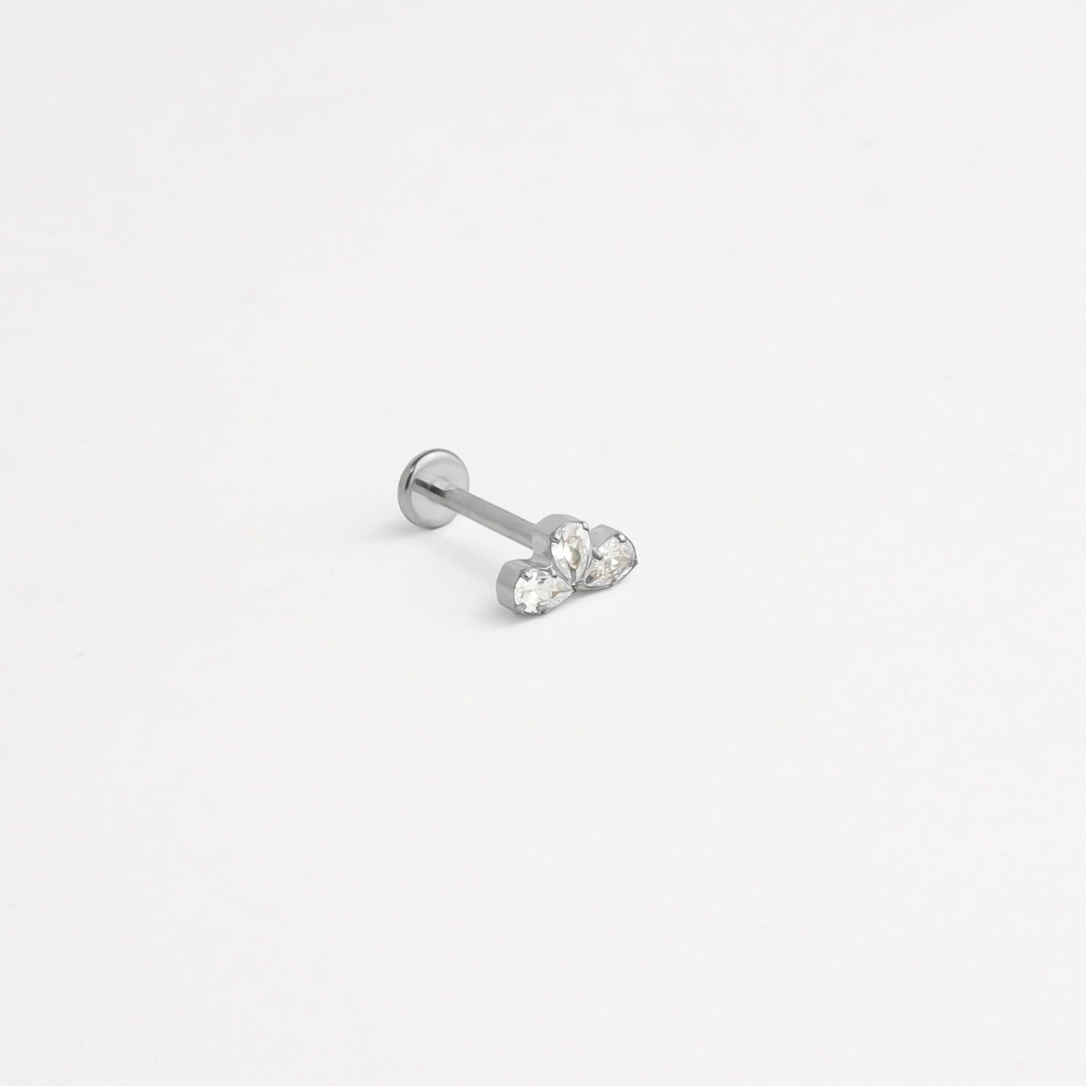 Piercing titane argenté
