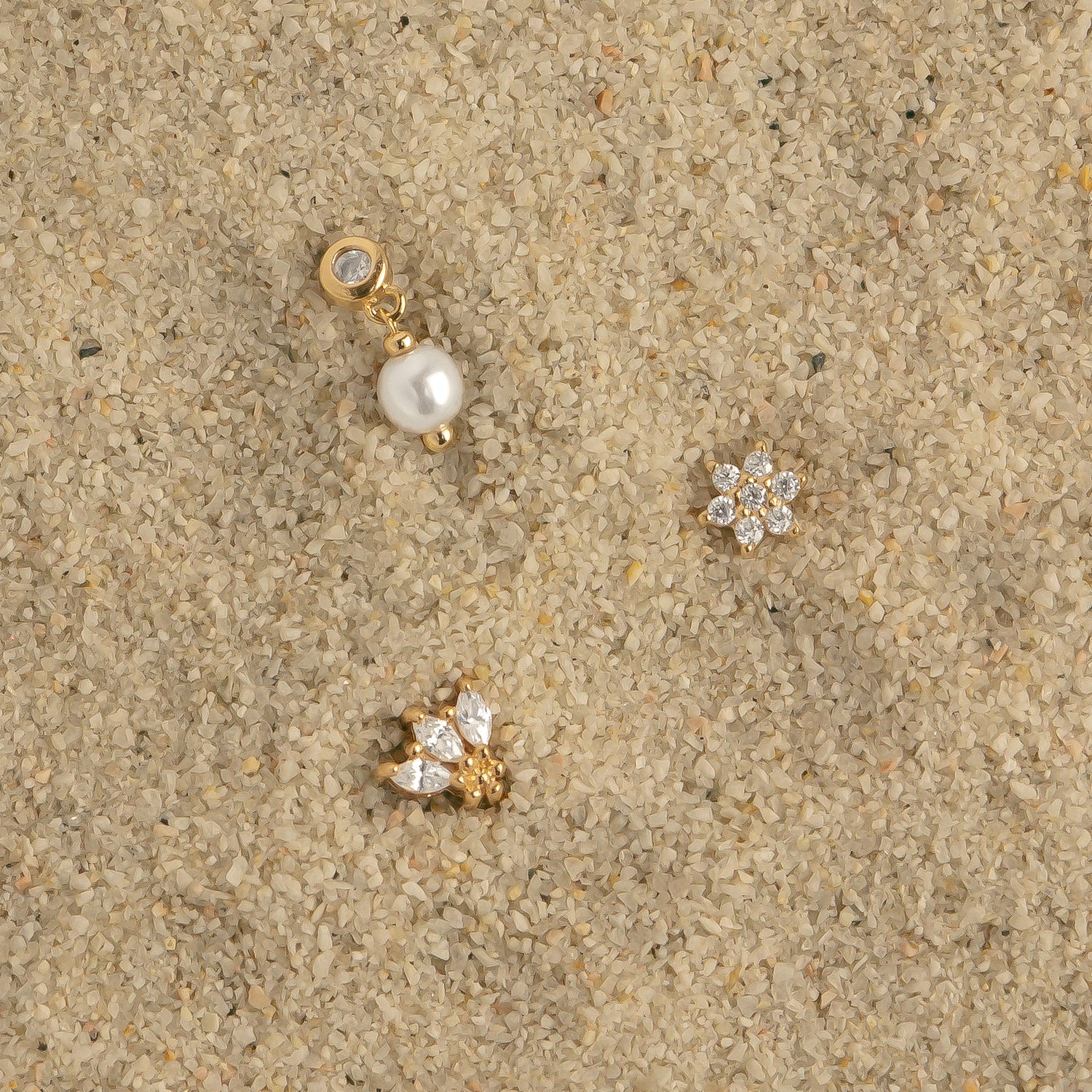 Boucle Fleur Mia - blanc