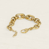 Bracelet acier inoxydable doré épais