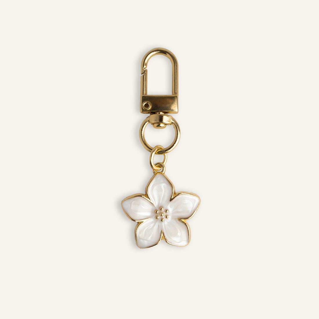 OFFERT ! Charms pour sac Fleur Sakura - Blanc