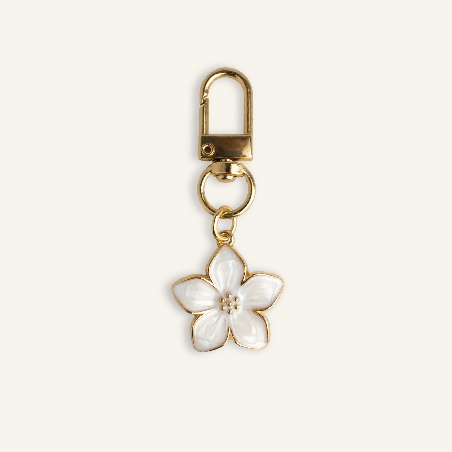 OFFERT ! Charms pour sac Fleur Sakura - Blanc
