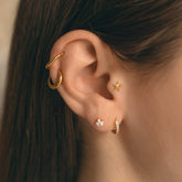 Piercing anneau acier inoxydable doré