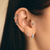 Piercing anneau acier inoxydable argenté