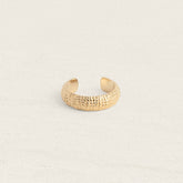 Earcuff femme plaqué or texturé