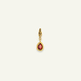 Charm goutte doré serti d&