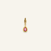 Charm goutte doré serti d&