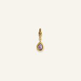 Charm goutte doré serti d&