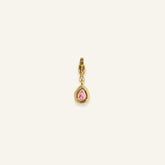 Charm goutte doré serti d&