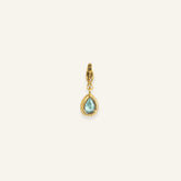 Charm goutte doré serti d&
