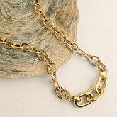 Collier acier inoxydable doré épais