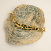 Bracelet acier inoxydable doré épais