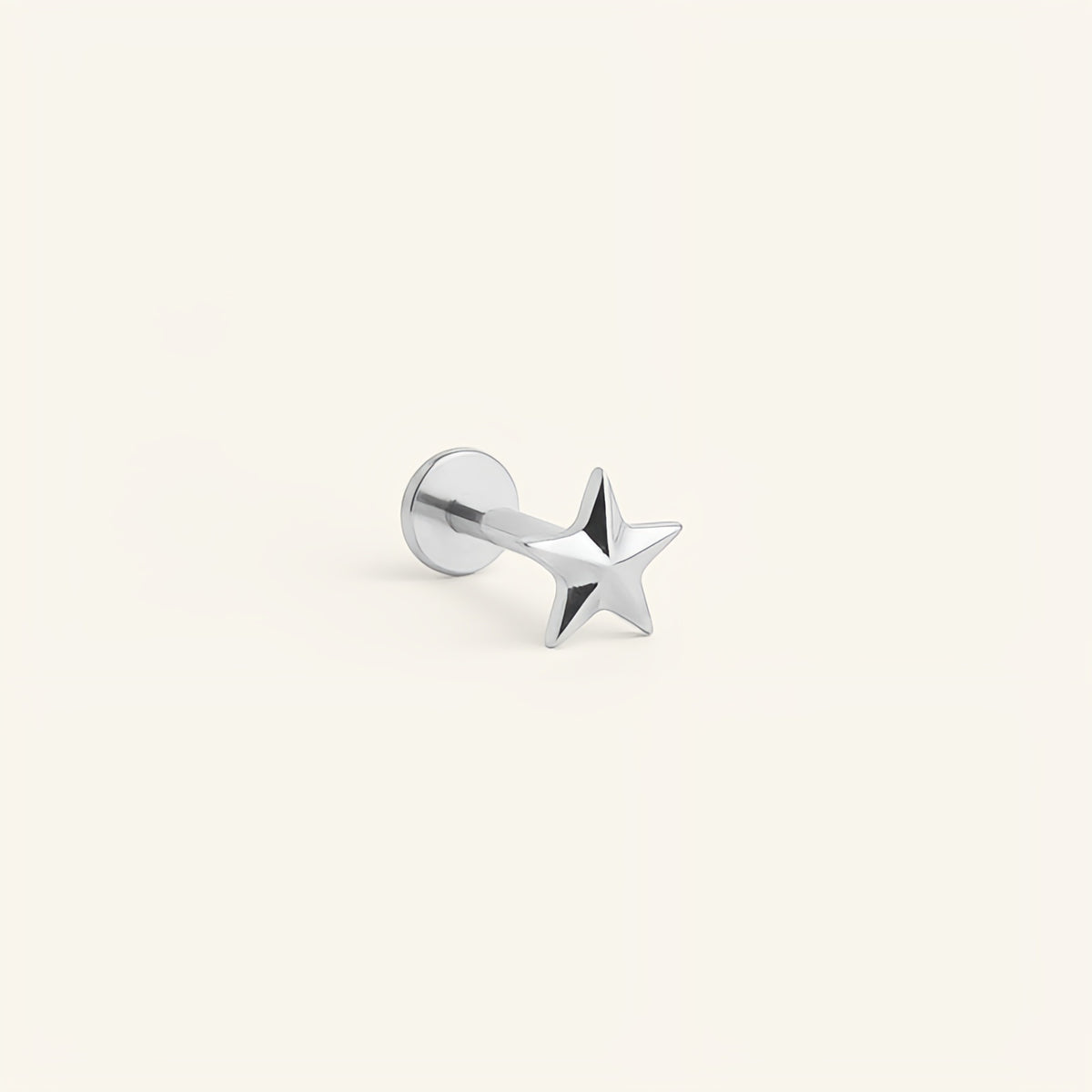 Piercing Pour Tragus/cartilage En Forme D'étoile Avec Cristal - Acier Chirurgical 316L