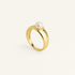 Bague femme plaqué or avec 1 perle