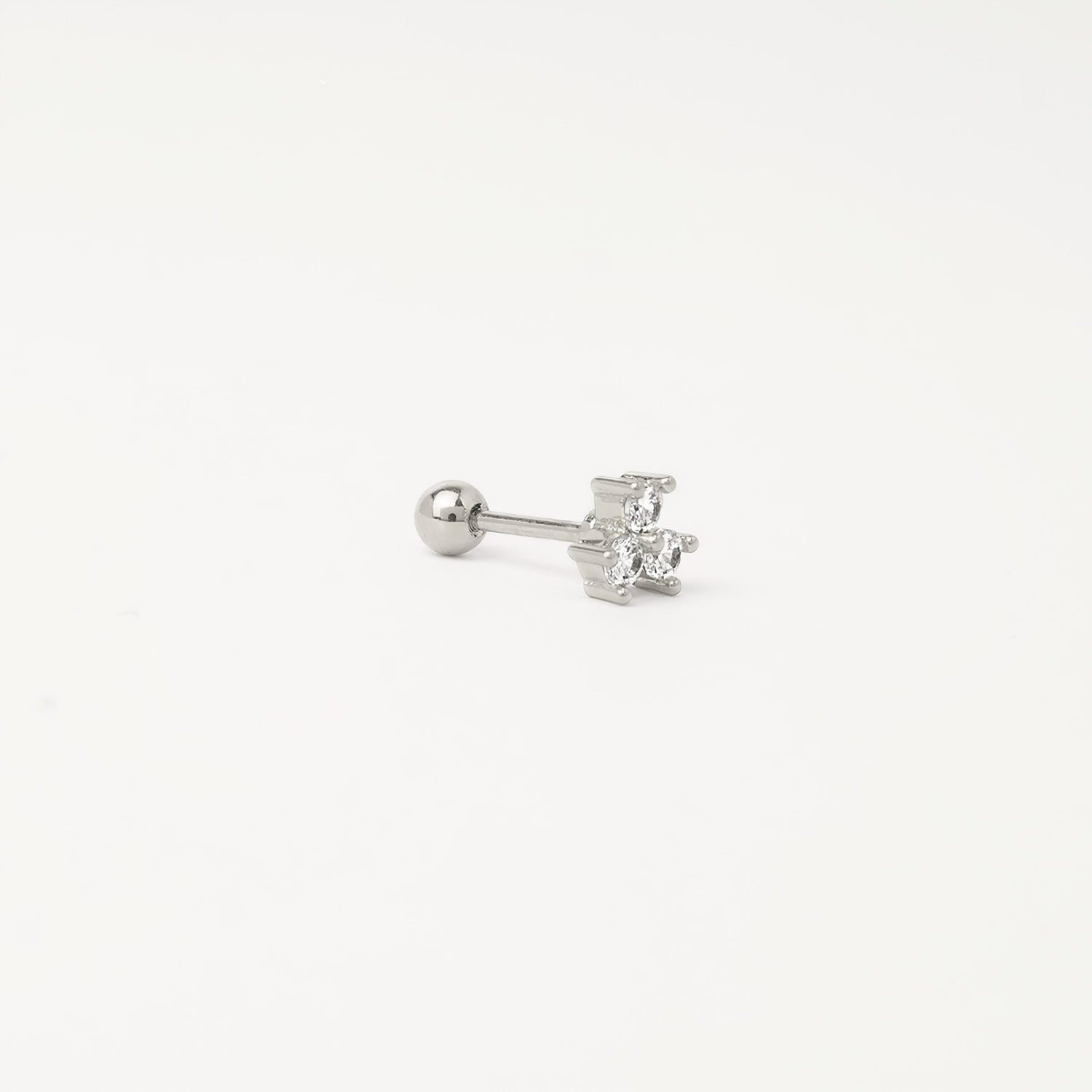 Piercing Jade - Argenté/zircons