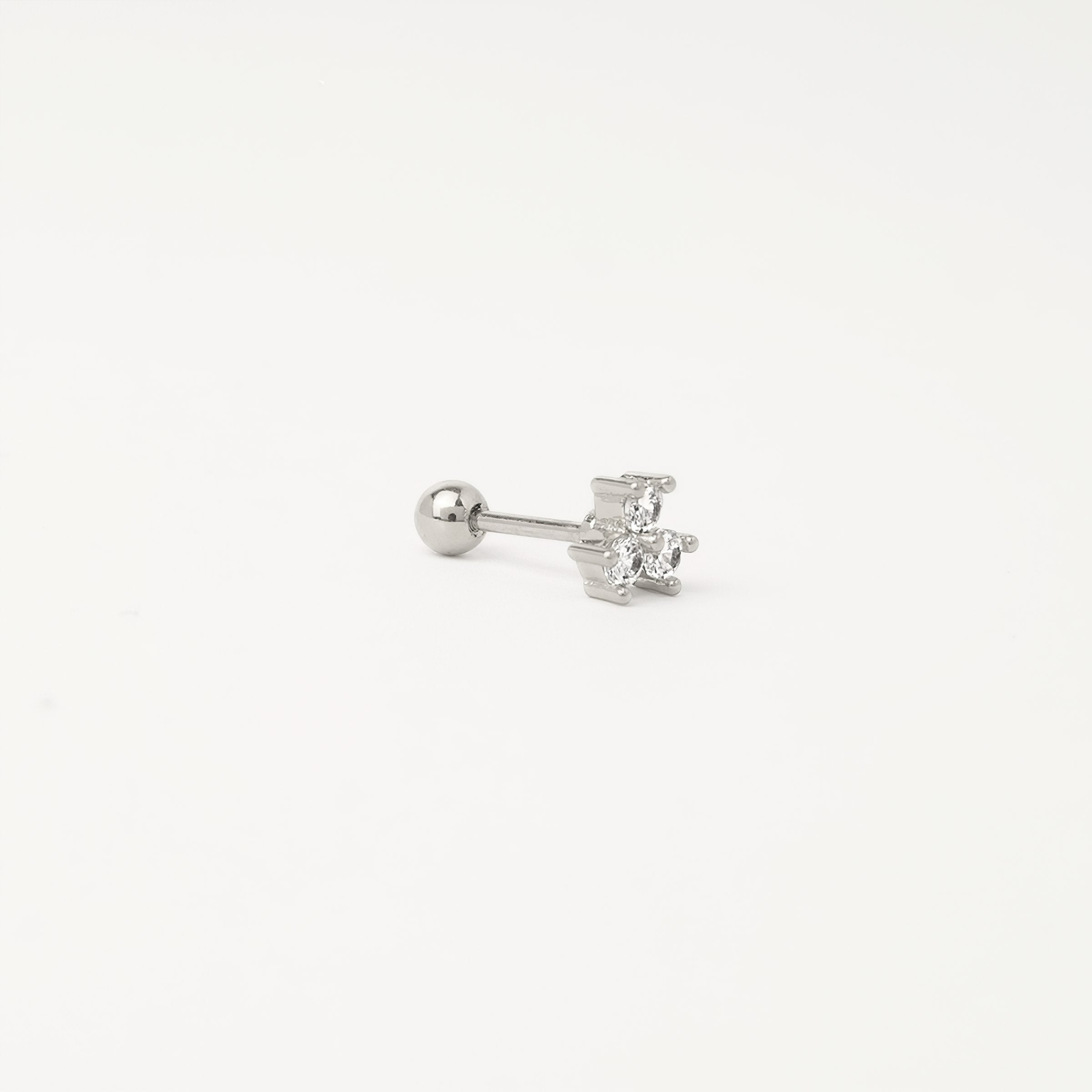 Piercing Jade - Argenté/zircons