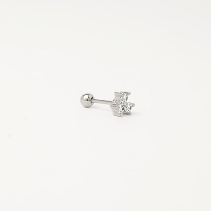 Piercing Jade - Argenté/zircons