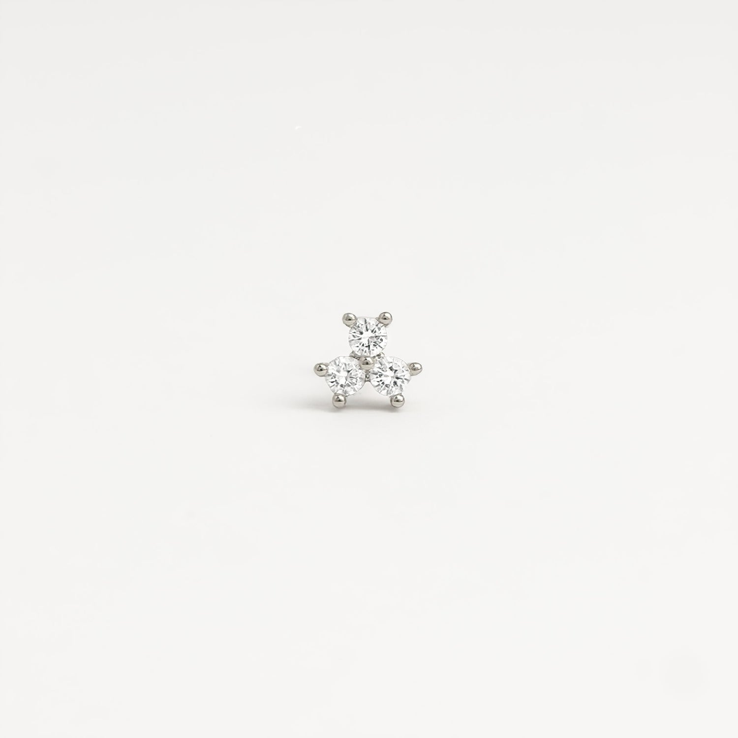Piercing Jade - Argenté/zircons