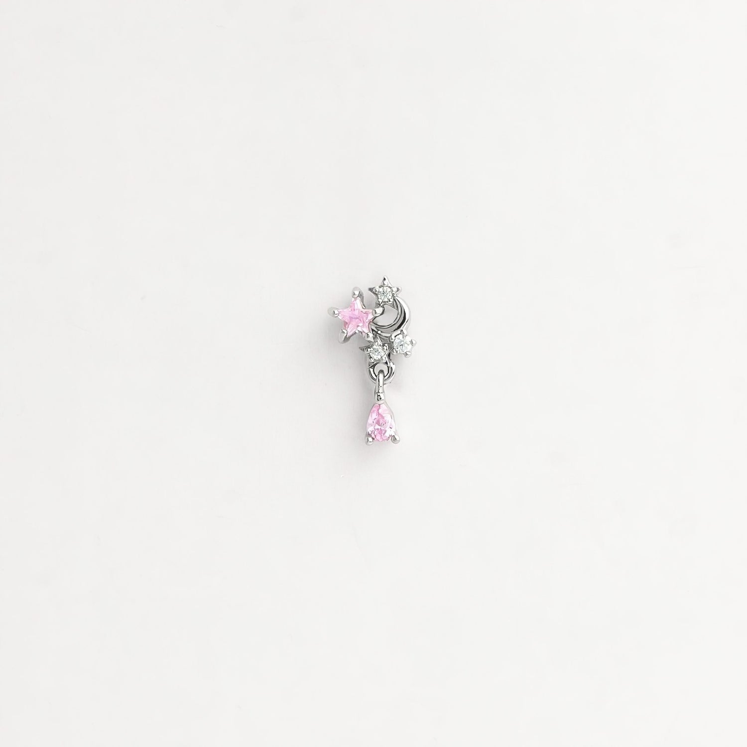Piercing Esther - silver/pink