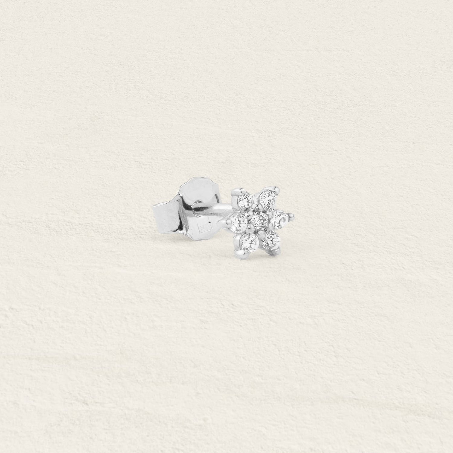 Boucle Fleur Mia - blanc